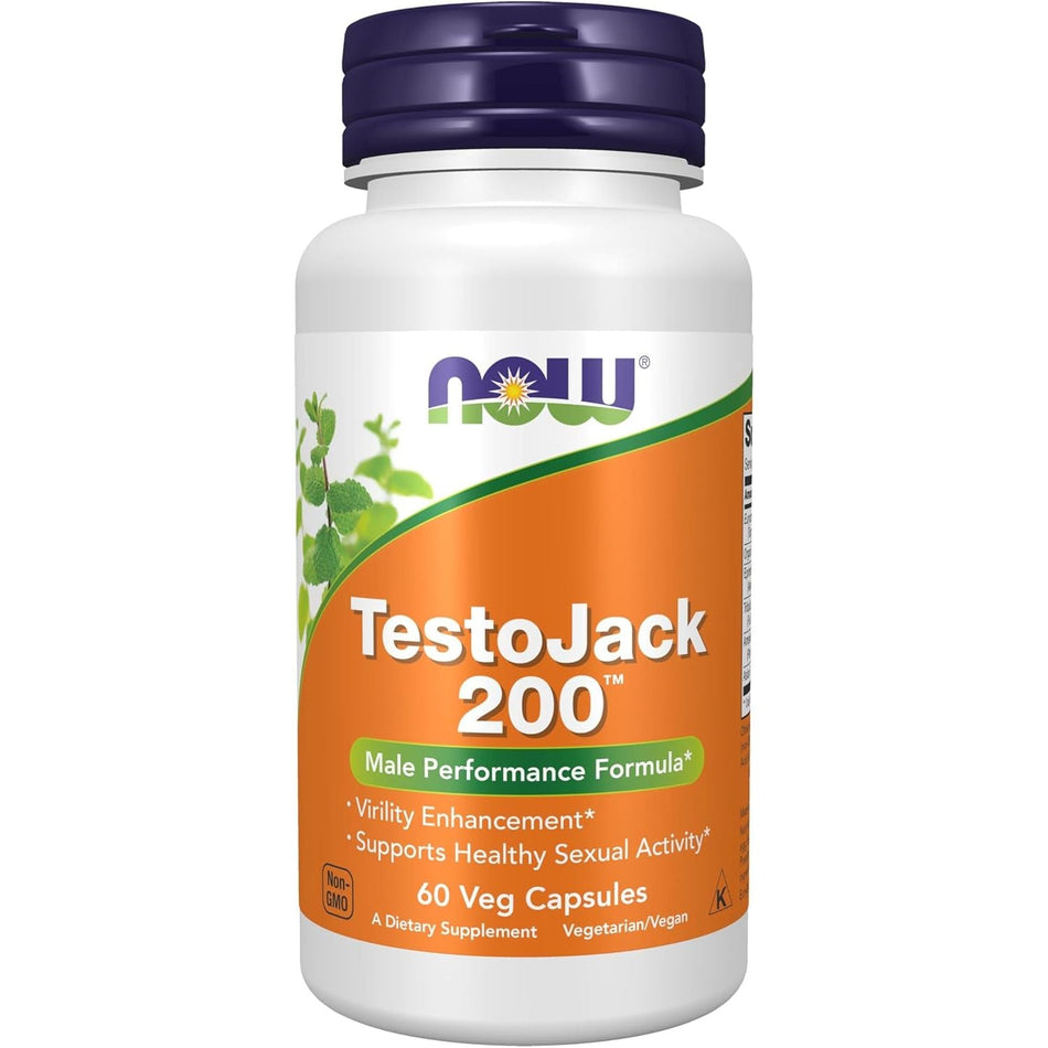 TestoJack 200 Stimulent Testosteron - Now Foods - 60 capsule - Protein4Life