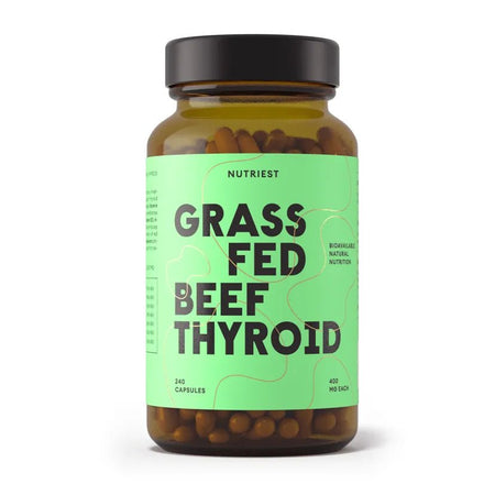 Tiroida Bovina Liofilizata Grass Fed - Nutriest - 240 capsule - Protein4Life