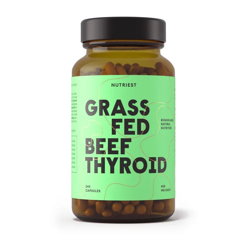Tiroida Bovina Liofilizata Grass Fed - Nutriest - 240 capsule - Protein4Life