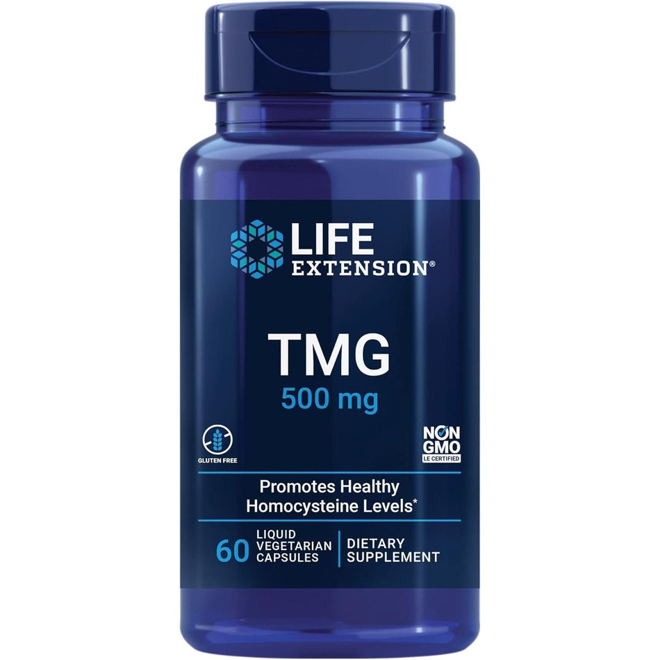 Trimetilglicina Capsule pentru Homocisteina si Sistem Cardiovascular - Life Extension - 60 capsule - Protein4Life
