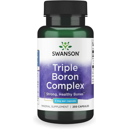 Triple Boron Complex 3 mg pentru Suport Complet si Testosteron - Swanson - 250 capsule - Protein4Life
