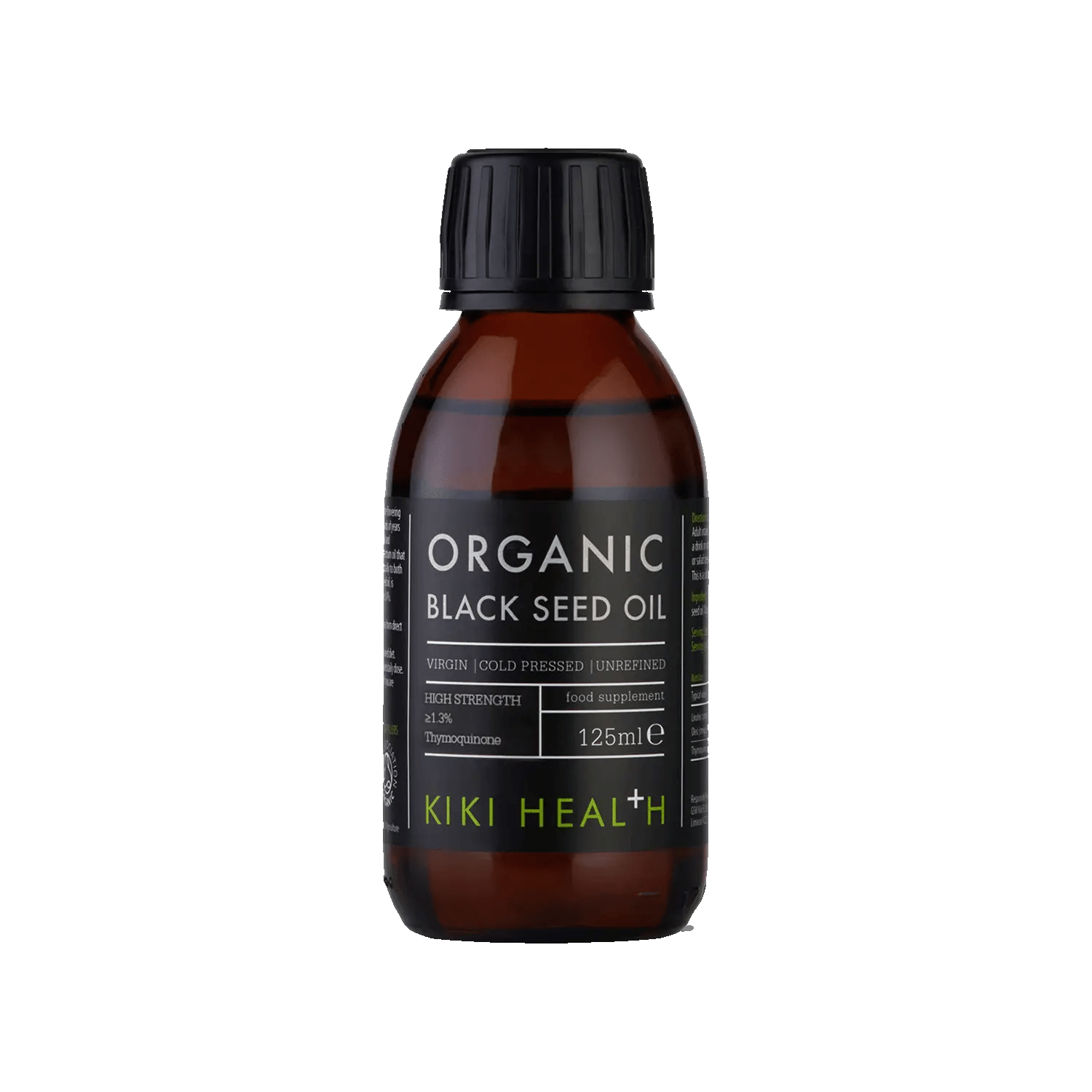 Ulei de chimen negru presat la rece -black seed oil organic - kikihealth - 125 ml - protein4life-6538638