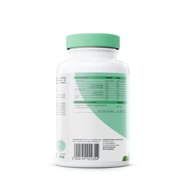 Ulei de Oregano Capsule cu 70% Carvacrol - Osavi - 180 mg - 120 capsule enterice - Protein4Life