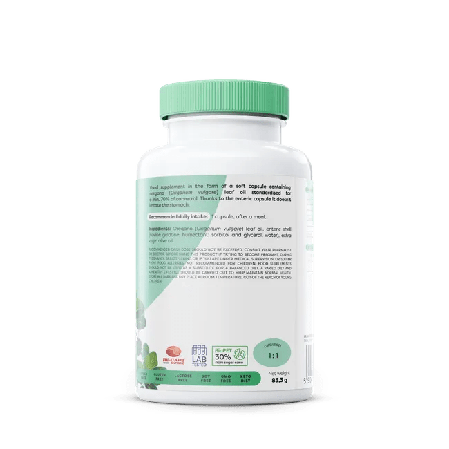 Ulei de Oregano Capsule cu 70% Carvacrol - Osavi - 180 mg - 120 capsule enterice - Protein4Life