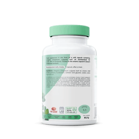 Ulei de Oregano Capsule cu 70% Carvacrol - Osavi - 180 mg - 120 capsule enterice - Protein4Life