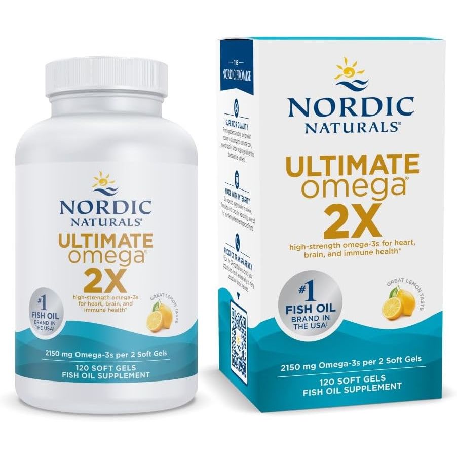 Ultimate Omega 2X Fish Oil - Nordic Naturals - 2150 mg - Lemon - 120 softgels - Protein4Life