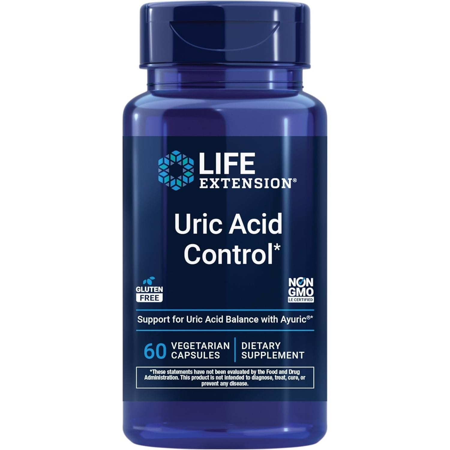Uric Acid Control pentru Echilibrul Acidului Uric si Sanatatea Articulatiilor - Life Extension - 60 capsule vegetale - Protein4Life