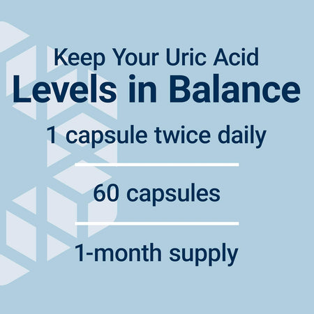 Uric Acid Control pentru Echilibrul Acidului Uric si Sanatatea Articulatiilor - Life Extension - 60 capsule vegetale - Protein4Life
