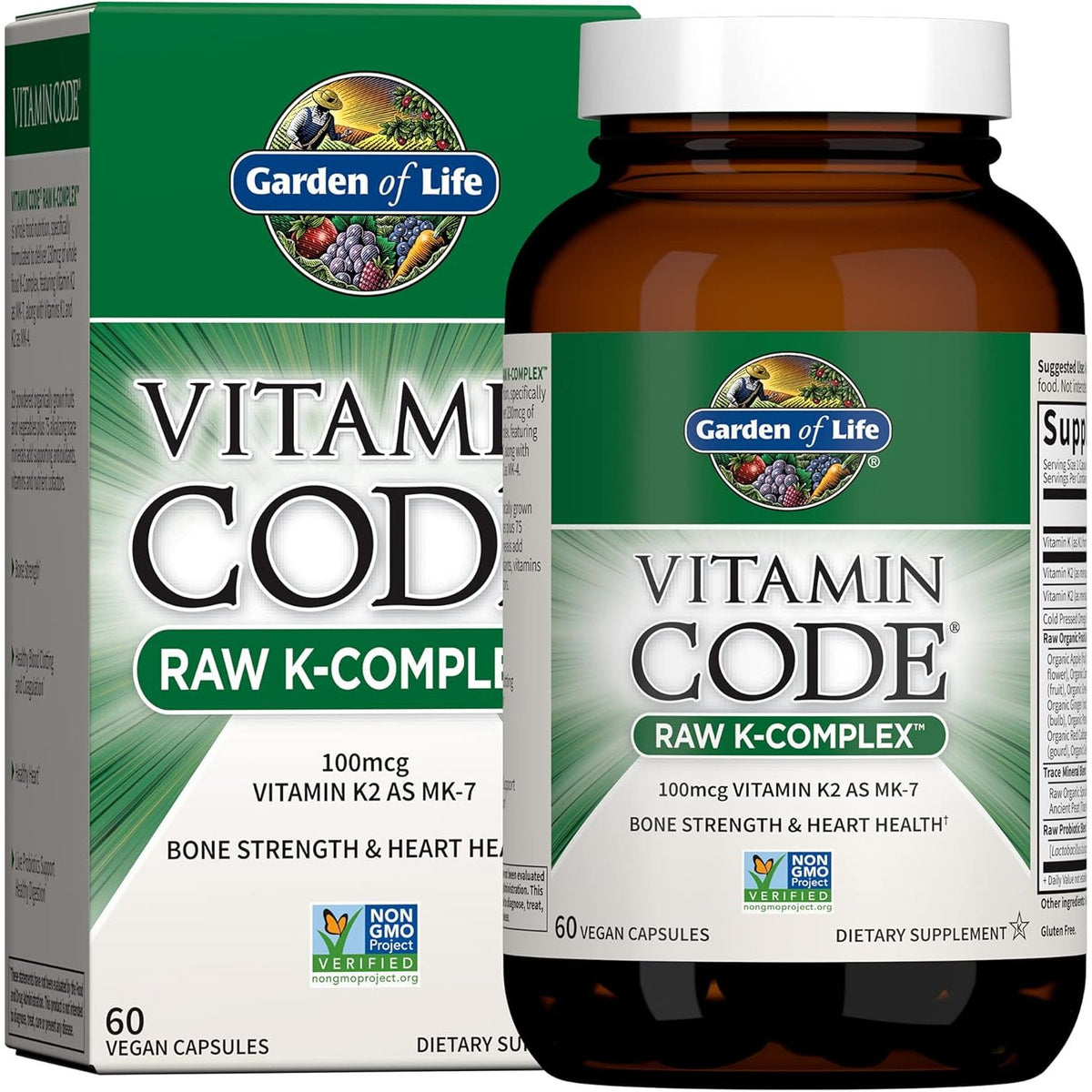 Vitamin Code Raw K Complex, 60 capsule, Garden of Life - Protein4Life
