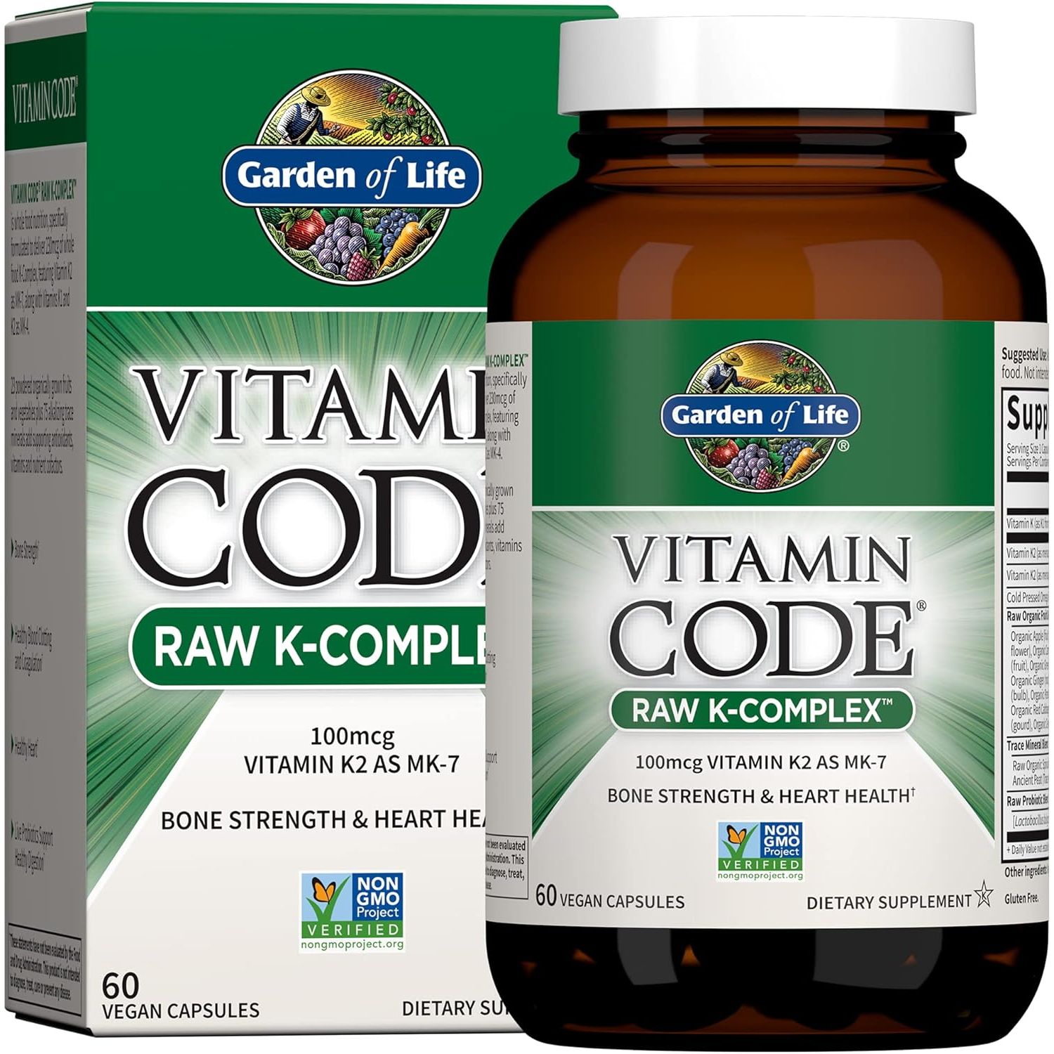 Vitamin Code Raw K Complex, 60 capsule, Garden of Life - Protein4Life