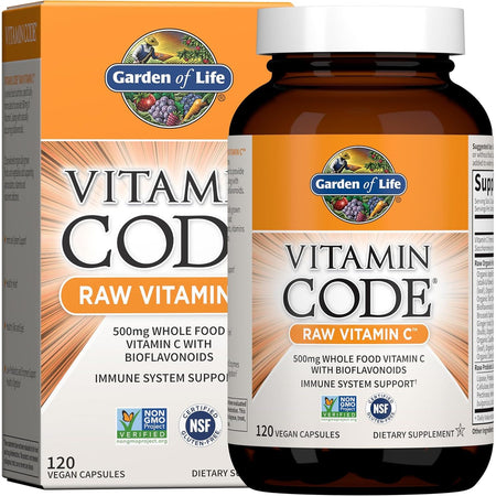 Vitamin Code Raw Vitamin C - Garden of Life - 500 mg - 120 capsule - Protein4Life