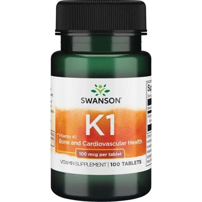 Vitamin K1, 100 mcg, 100 tablete, Swanson - Protein4Life