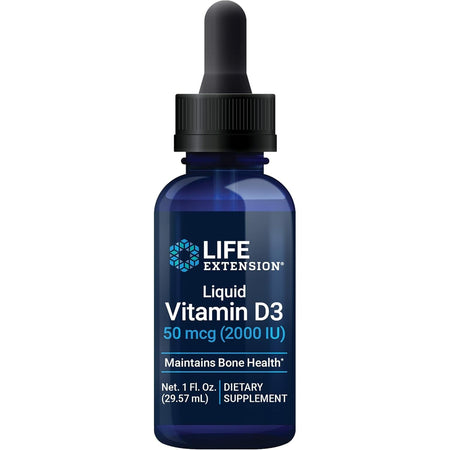 Vitamina D3 Lichida 2000 UI - Picaturi Vitamina D3 pentru Imunitate si Oase - Life Extension - 29 ml - Protein4Life