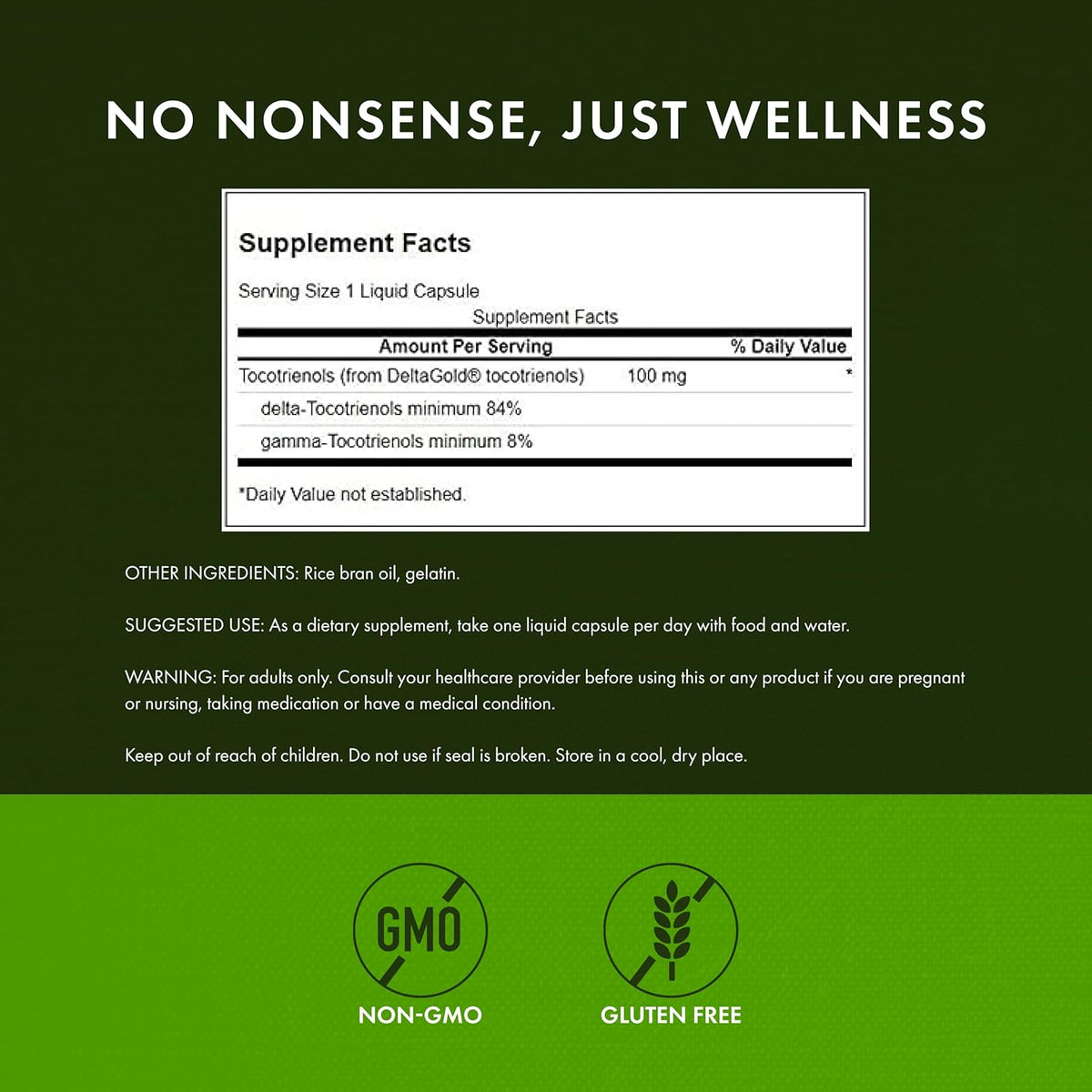 Vitamina E Naturala - Tocotrienol - Swanson - 60 capsule - Protein4Life