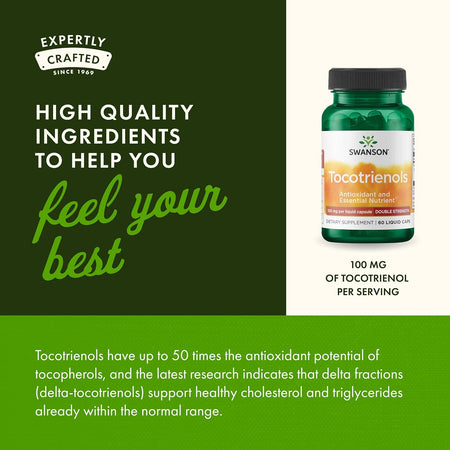 Vitamina E Naturala - Tocotrienol - Swanson - 60 capsule - Protein4Life