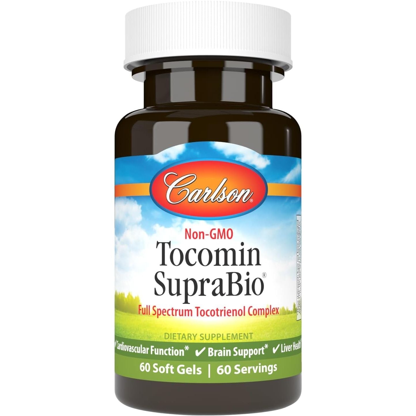 Vitamina E Tocotrienol Tocomin SupraBio pentru Protectie Celulara si Antioxidanta - Carlson Labs - 250 mg - 60 capsule - Protein4Life