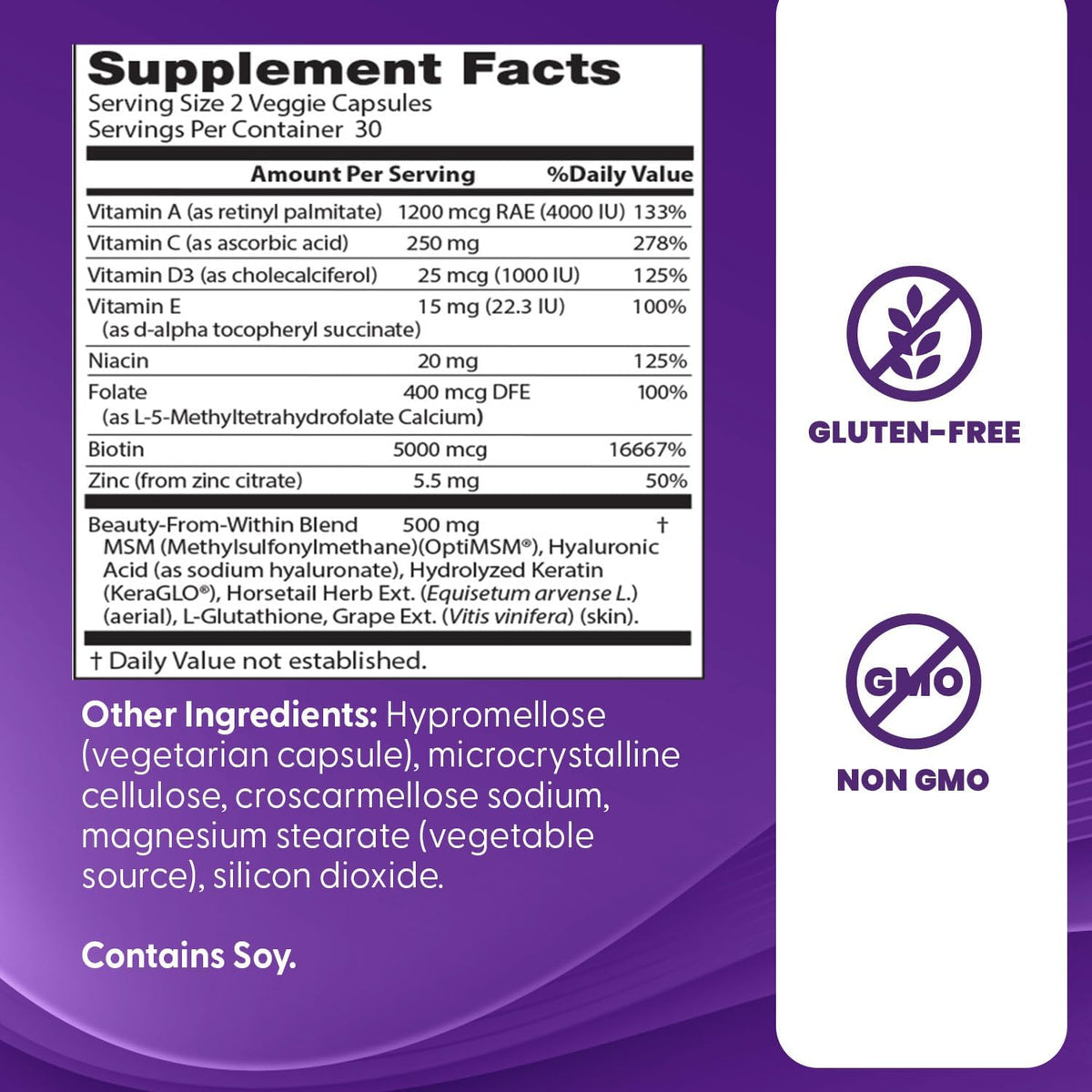 Women's Hair Skin and Nails pentru Par, Piele si Unghii - Doctor's Best - 60 capsule - Protein4Life