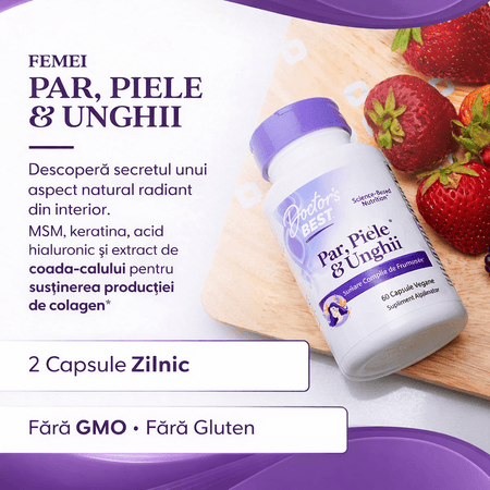 Women's Hair Skin and Nails pentru Par, Piele si Unghii - Doctor's Best - 60 capsule - Protein4Life