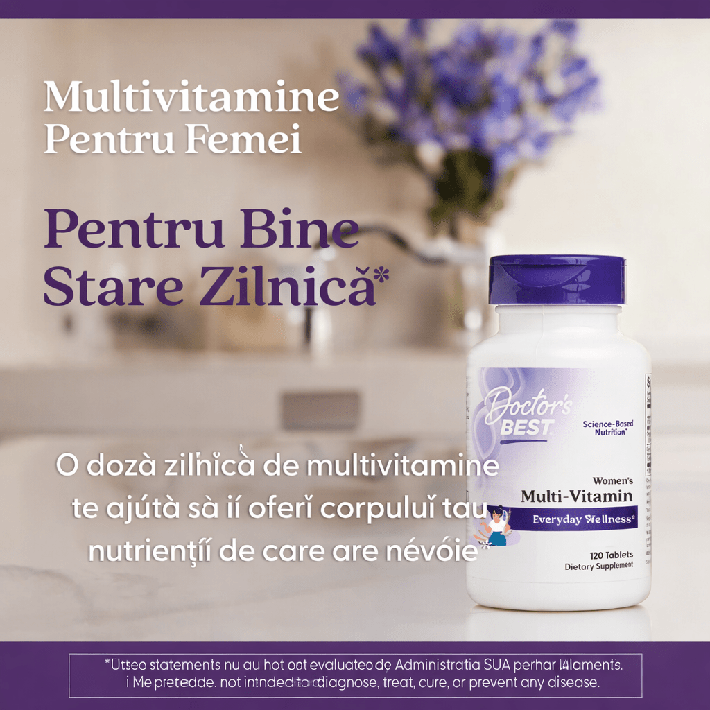 Women's Multi - Vitamine si Minerale pentru Femei si Suport Zilnic - Doctor's Best - 120 tablete - Protein4Life