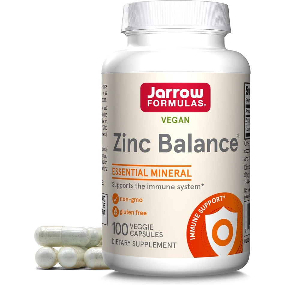 Zinc Balance cu Cupru pentru Sistem Imunitar si Sanatatea Pielii - Jarrow Formulas - 100 capsule - Protein4Life