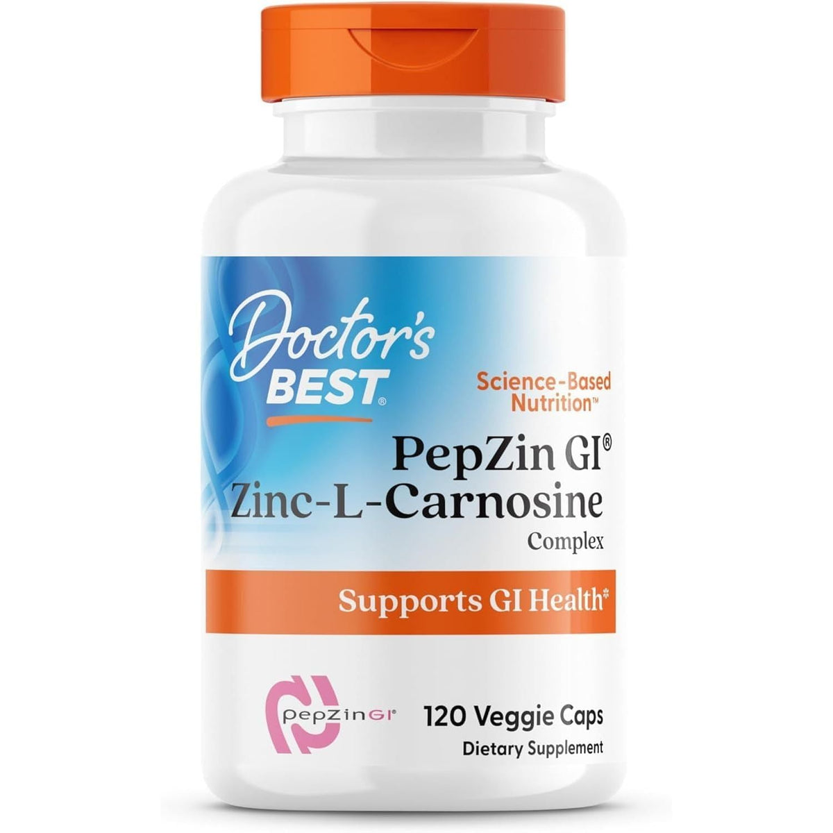 Zinc Carnosina PepZin GI (Zinc L-Carnosine Complex) pentru Confort Gastric - Doctor's Best - 120 capsule - Protein4Life