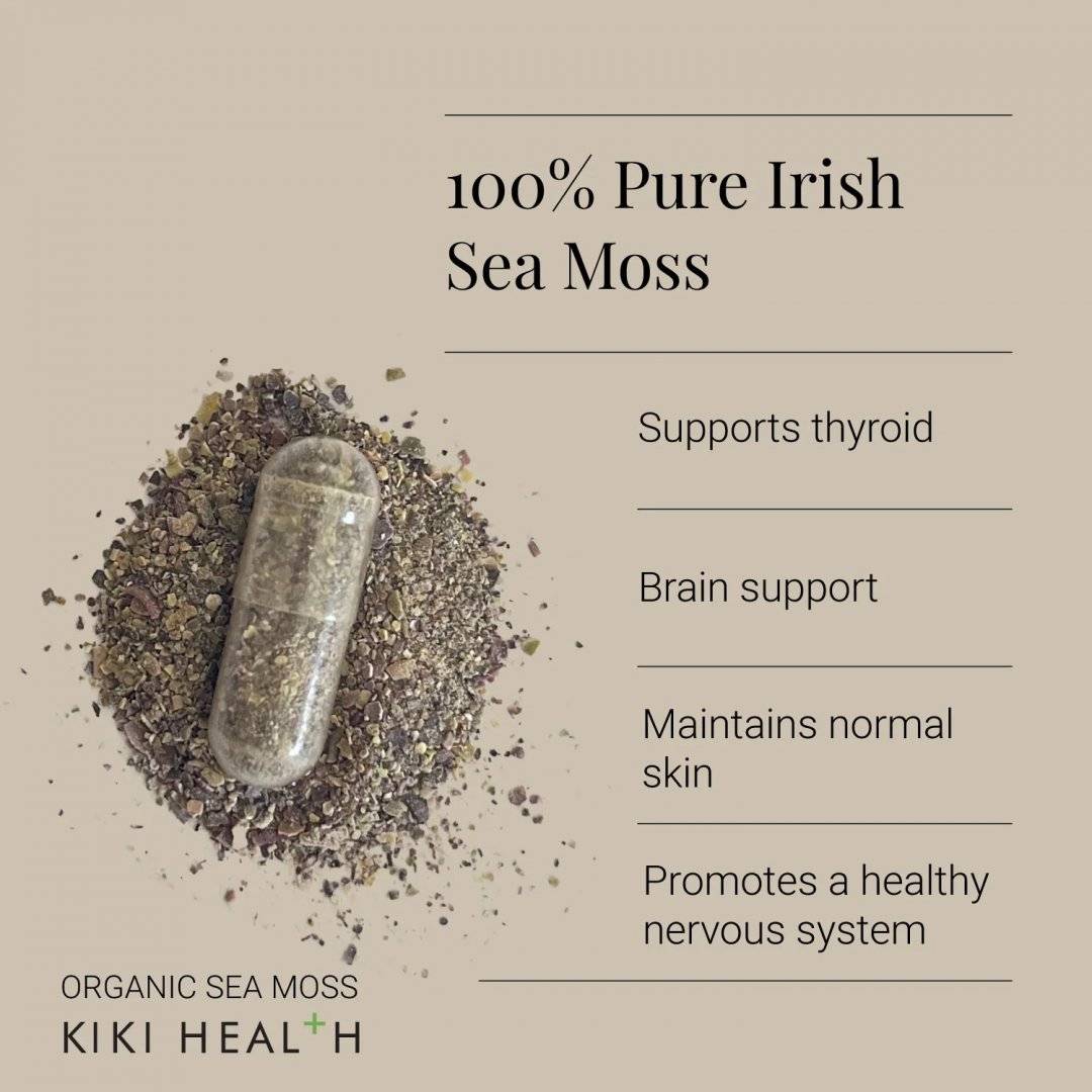 Irish Sea Moss, Alge Organice, 500 mg, 90 capsule, Kiki Health