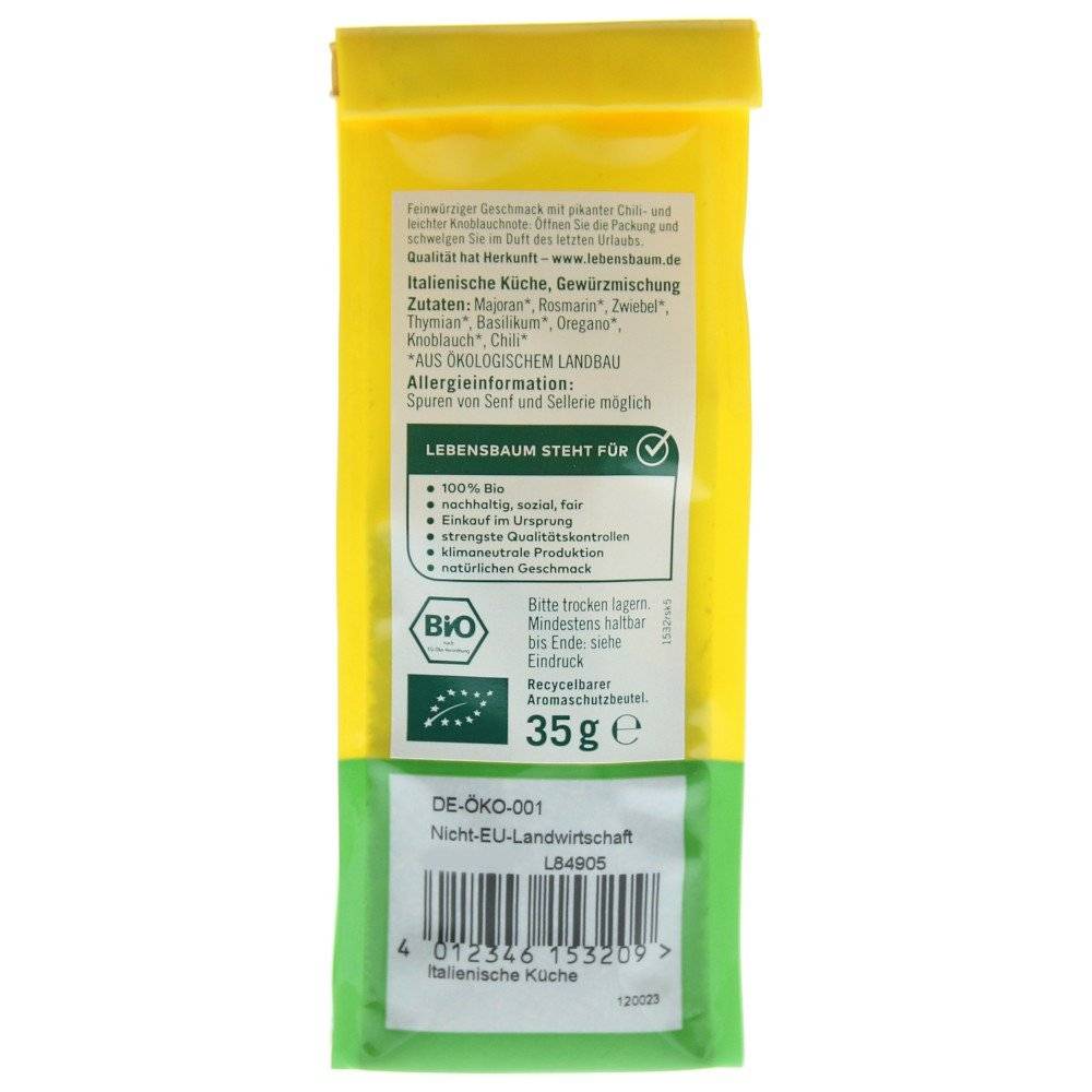 Amestec de condimente Italian bio Lebensbaum, 35g