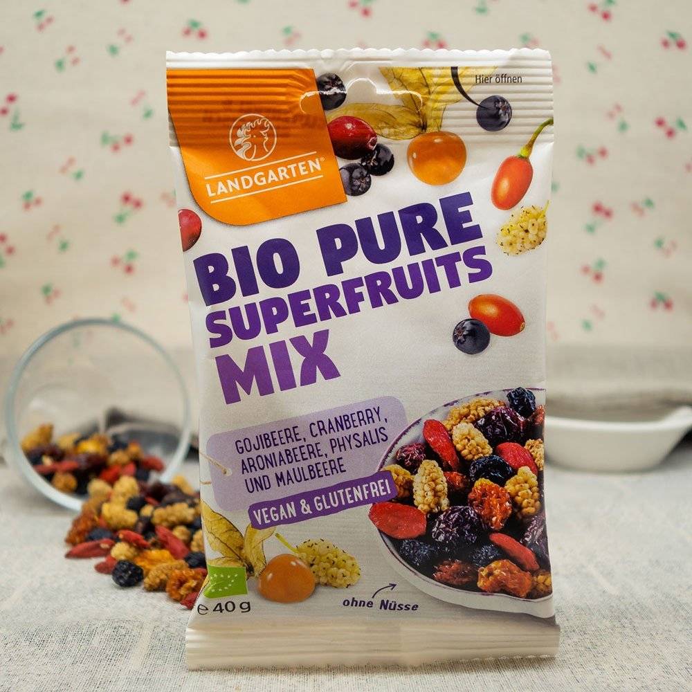 Amestec de superfructe pure, fara gluten bio Landgarten, 40g