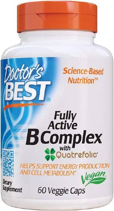 B Complex Fully Active B Complex cu Quatrefolic - 60 capsule, Doctor’s Best 