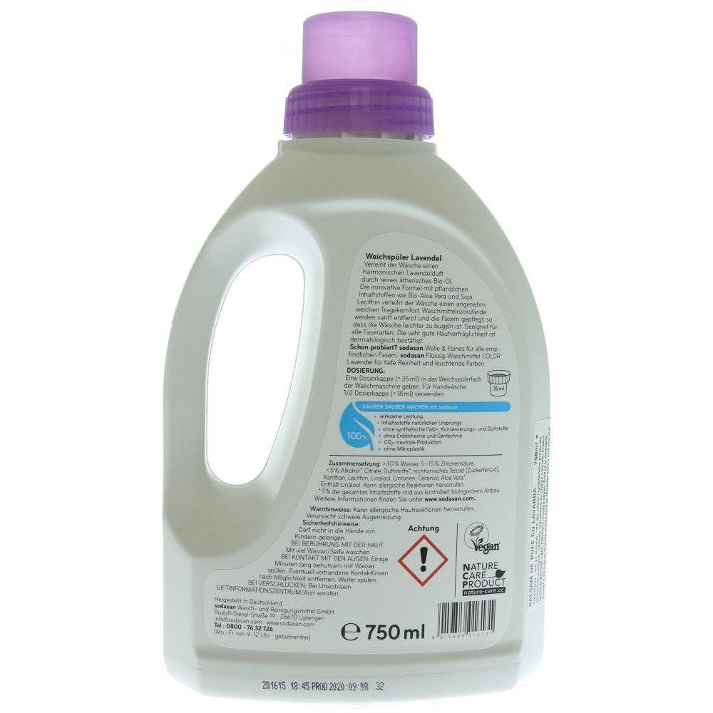 Balsam de rufe cu lavanda Sodasan, 750ml