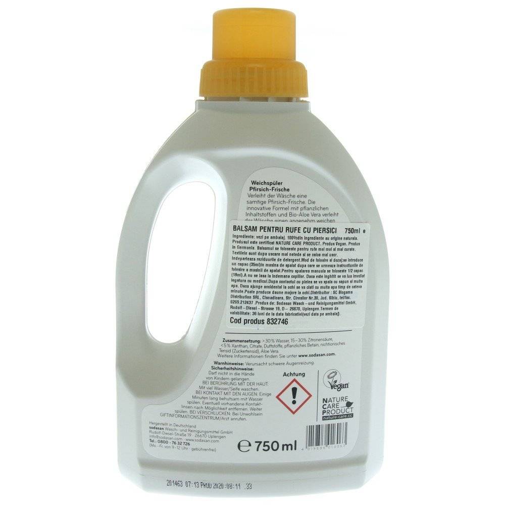 Balsam de rufe cu piersici Sodasan, 750ml