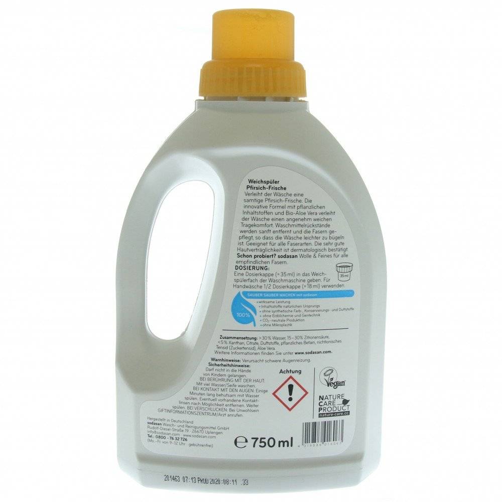 Balsam de rufe cu piersici Sodasan, 750ml