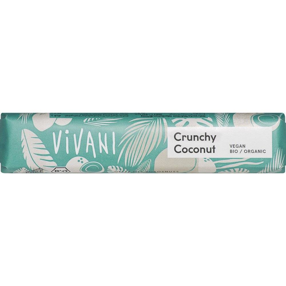 Baton de ciocolata crocanta cu cocos bio Vivani, 35g