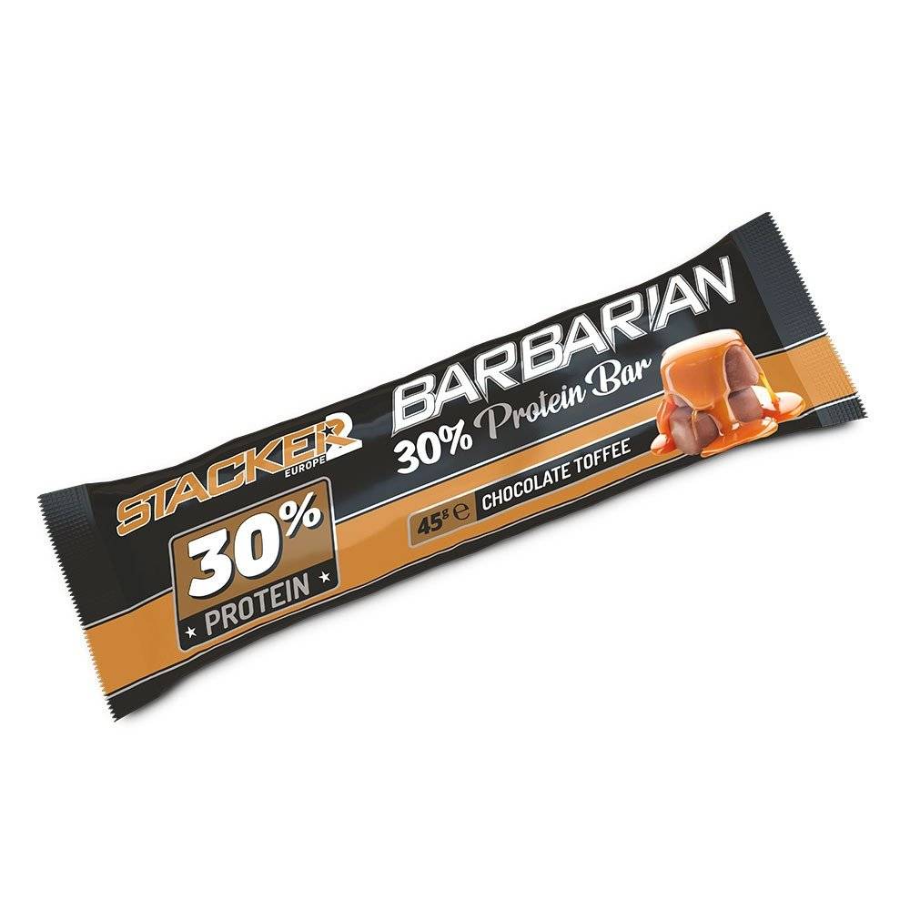 Baton Proteic, Barbarian 30% Protein Chocolate Toffee, 45 grame, Stacker 2