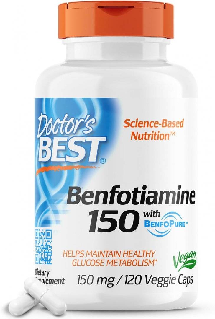 Benfotiamina Vitamina B1 cu BenfoPure, 150 mg 120 cps Doctor's Best