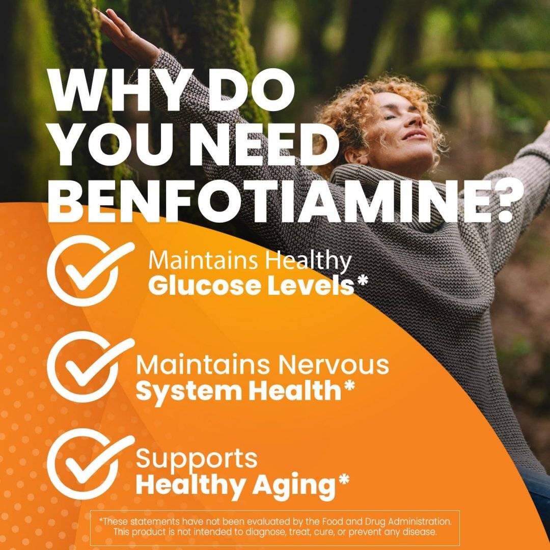 Benfotiamina Vitamina B1 cu BenfoPure, 150 mg 120 cps Doctor's Best