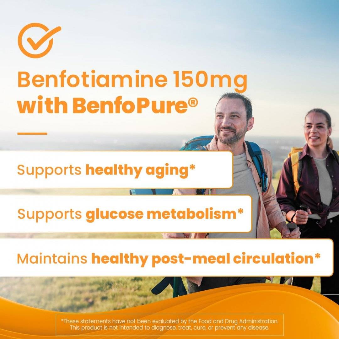 Benfotiamina Vitamina B1 cu BenfoPure, 150 mg 120 cps Doctor's Best