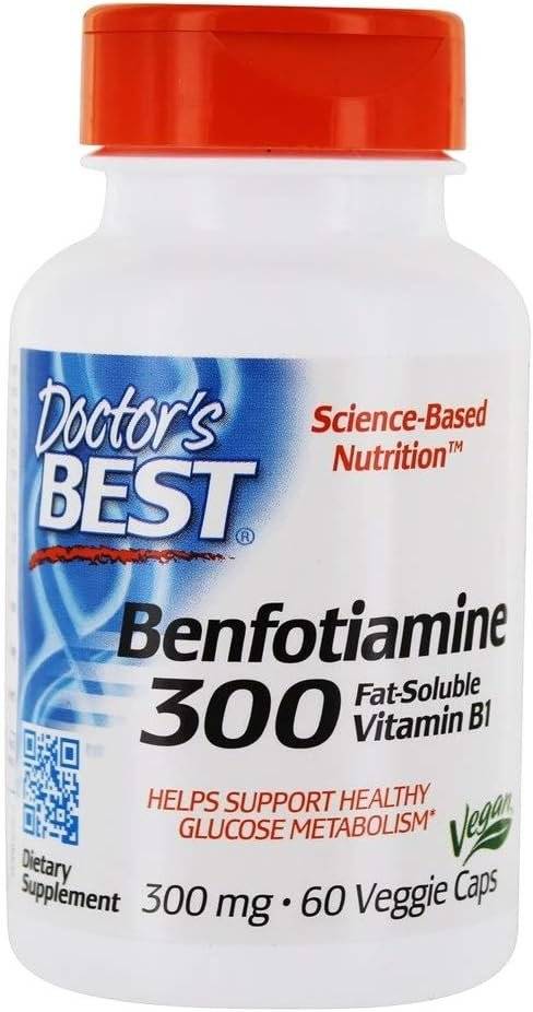 Benfotiamina Vitamina B1 cu BenfoPure, 300 mg 60 cps Doctor's Best