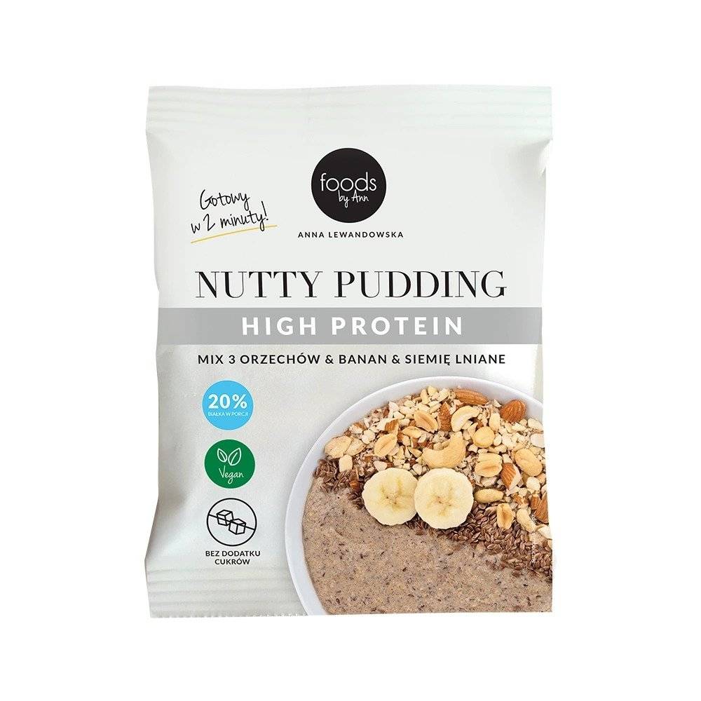 Budinca Proteica Nutty, Mix de 3 Nuci, Banana si Seminte de In, 50 gr, Food by Ann