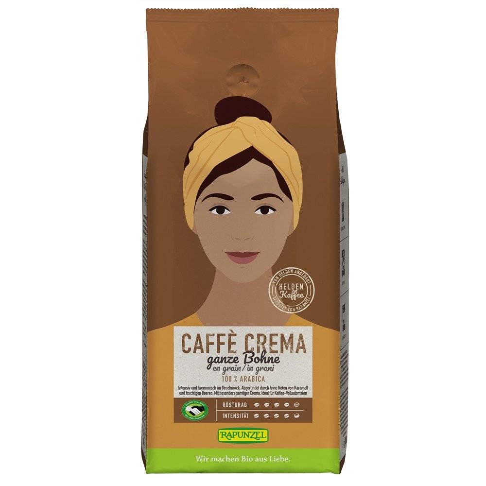 Cafea Gusto Crema boabe bio Rapunzel, 1kg ,