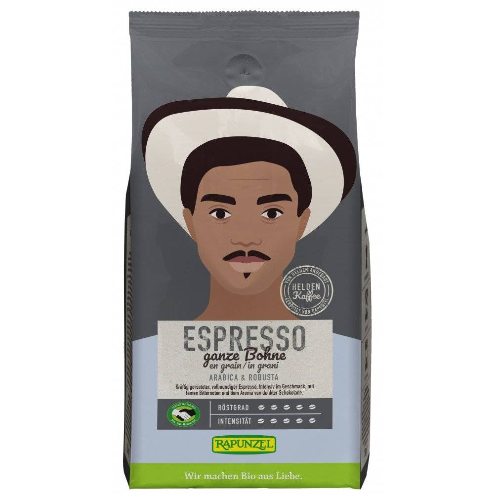 Cafea Gusto Espresso boabe bio Rapunzel, 250g