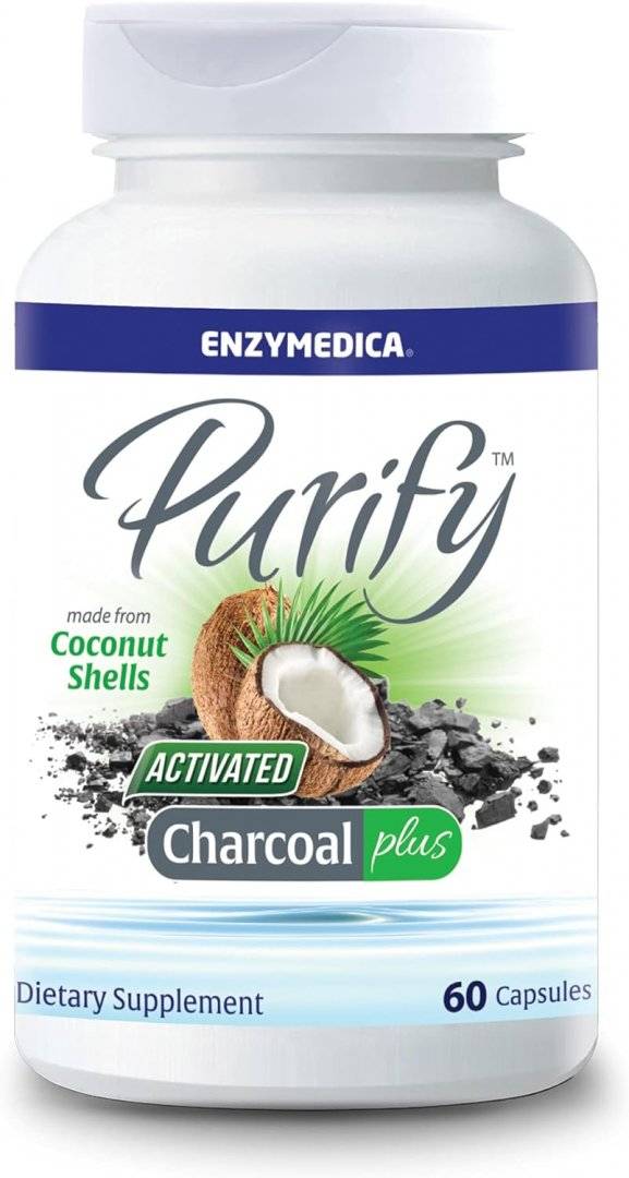 Carbune Activ, Purify Activated Charcoal Plus, 60 capsule, Enzymedica