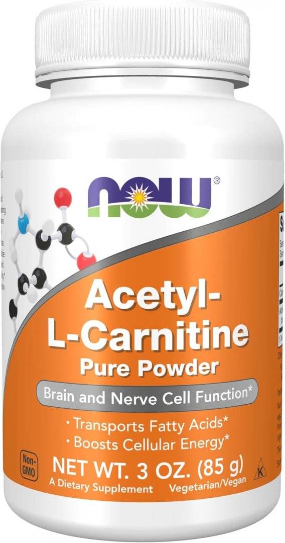 Carnitina, Acetyl-L-Carnitine Pudra Pura, 85 grame, Now Foods