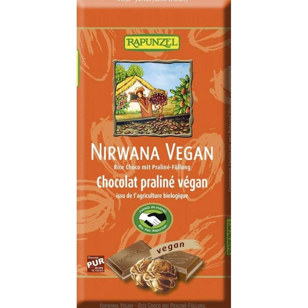 Ciocolata Nirwana vegana bio Rapunzel, 100g