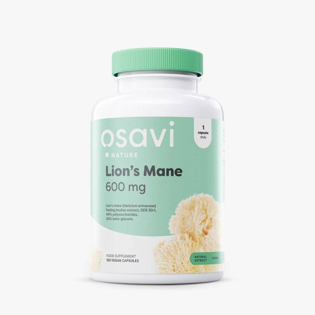 Ciuperca de Coama Leului, Lion's Mane, Suport Neurologic, 600mg, 120 capsule, Osavi