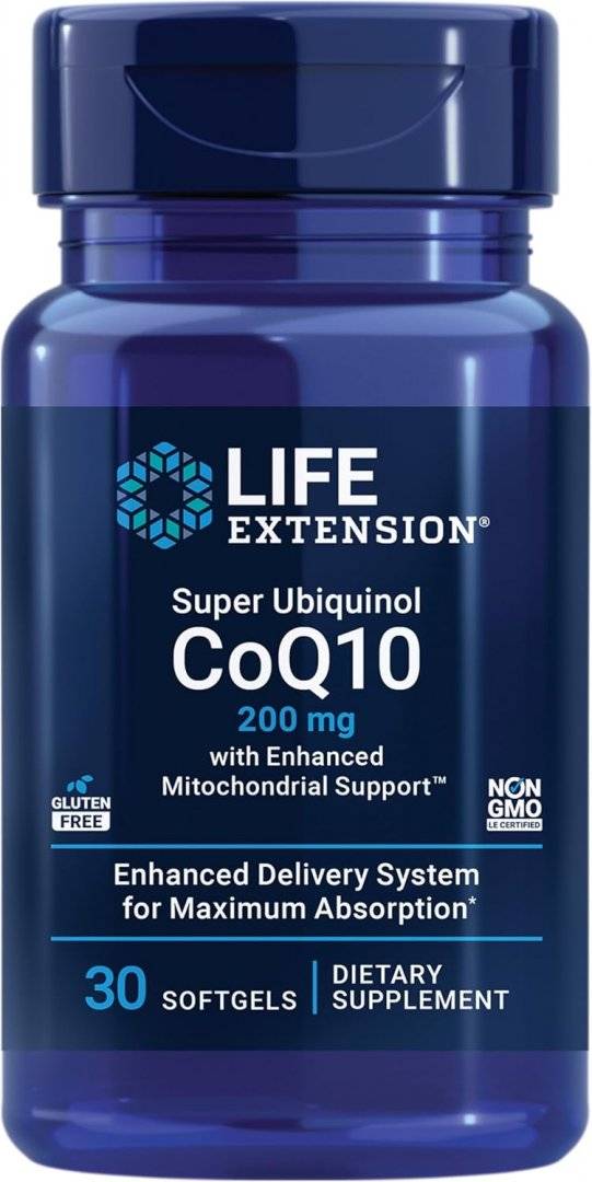 Coenzima Q10 Ubiquinol plus Shilajit Suport Mitocondrial, 200 mg 30 capsule, Life Extension