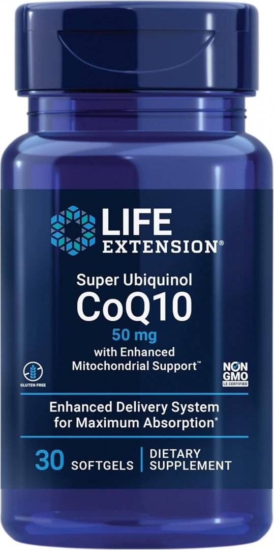 Coenzima Q10 Ubiquinol plus Shilajit Suport Mitocondrial, 50 mg 30 capsule, Life Extension