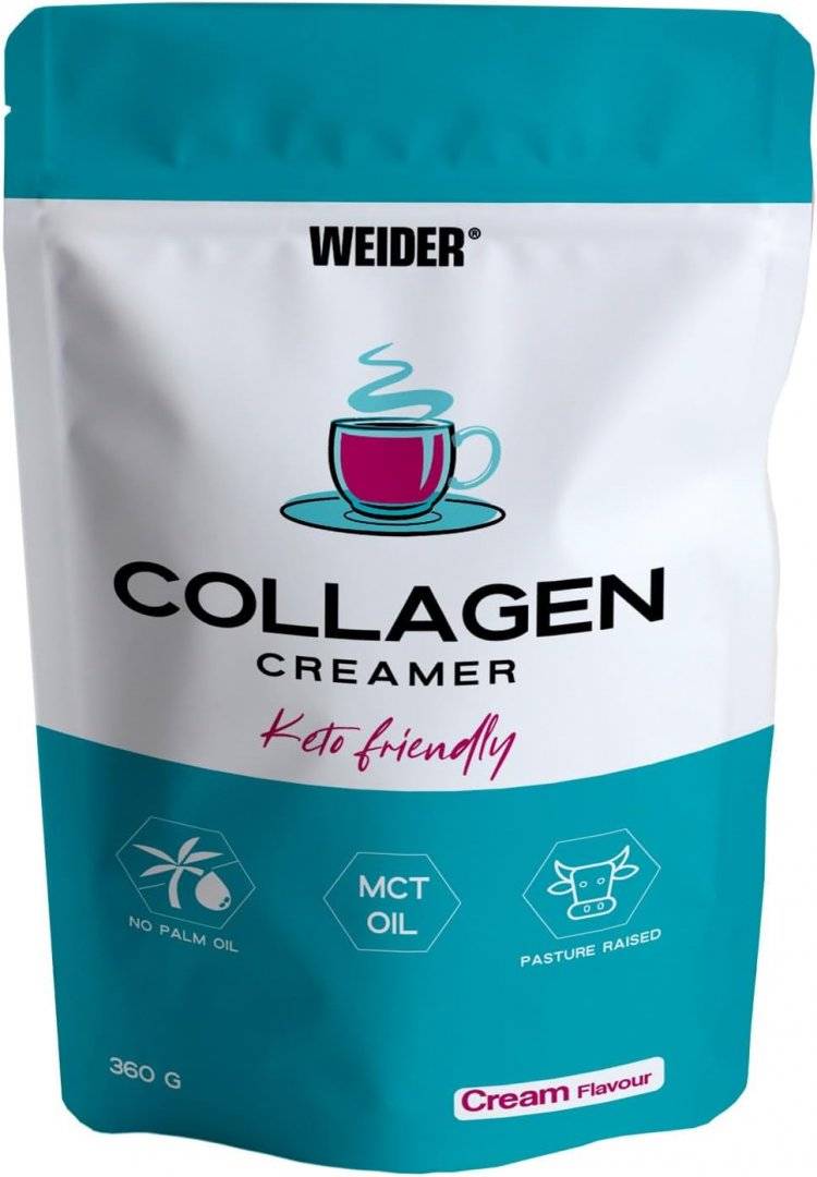 Colagen Creamer cu MCT pentru Cafea, de la Vite Crescute pe Pasuni, 360 grame, Weider