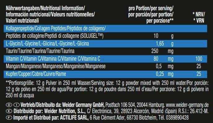 Colagen Premium de la Vite Hranite Grass Fed fara Cereale, 300 grame, Weider