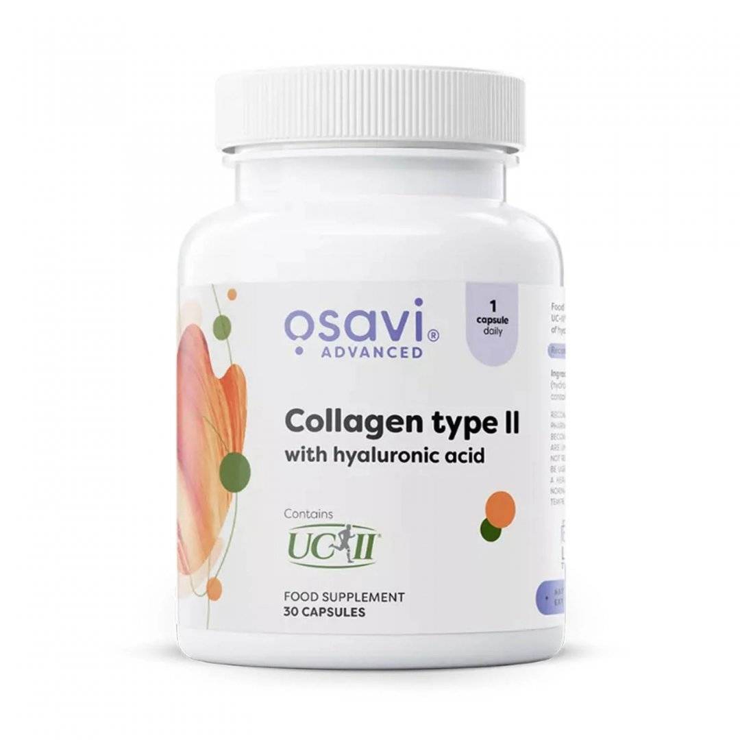 Colagen tip UC-II cu Acid Hialuronic si Vitamina C, 30 capsule, Osavi